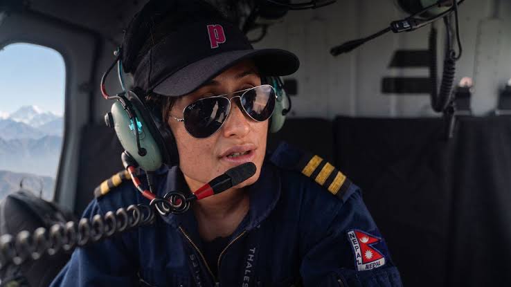Nepal’s First Female Helicopter Captain Completes Nearly 100 Rescue Missions in Six Days