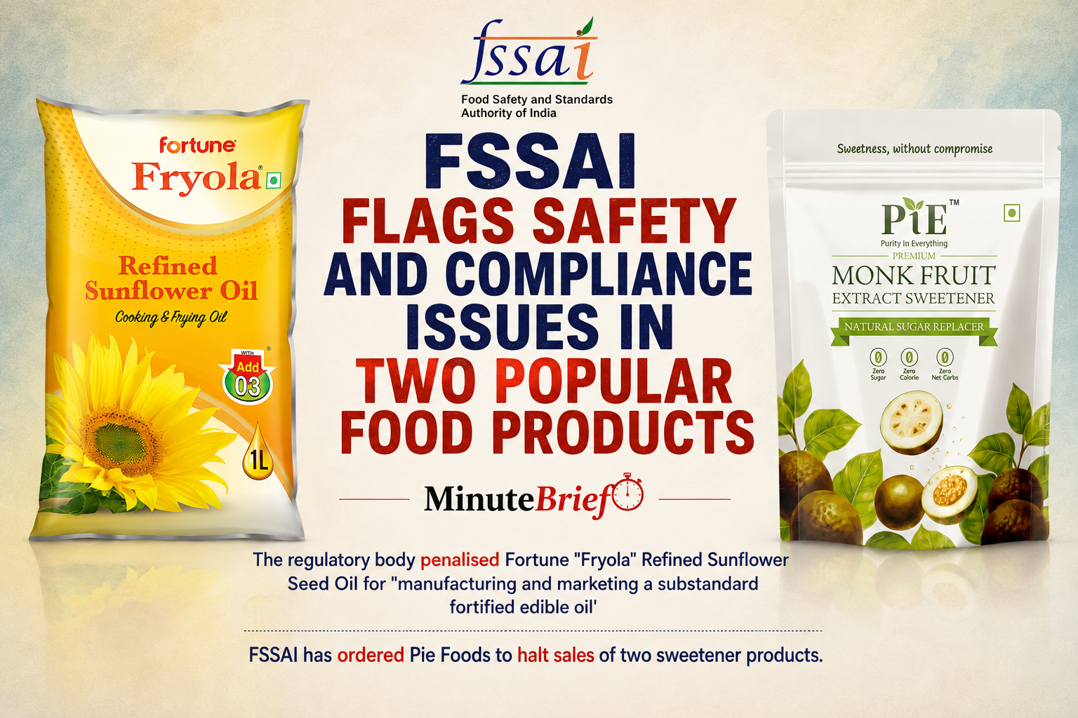 FSSAI flags safety and compliance issues in two popular food products