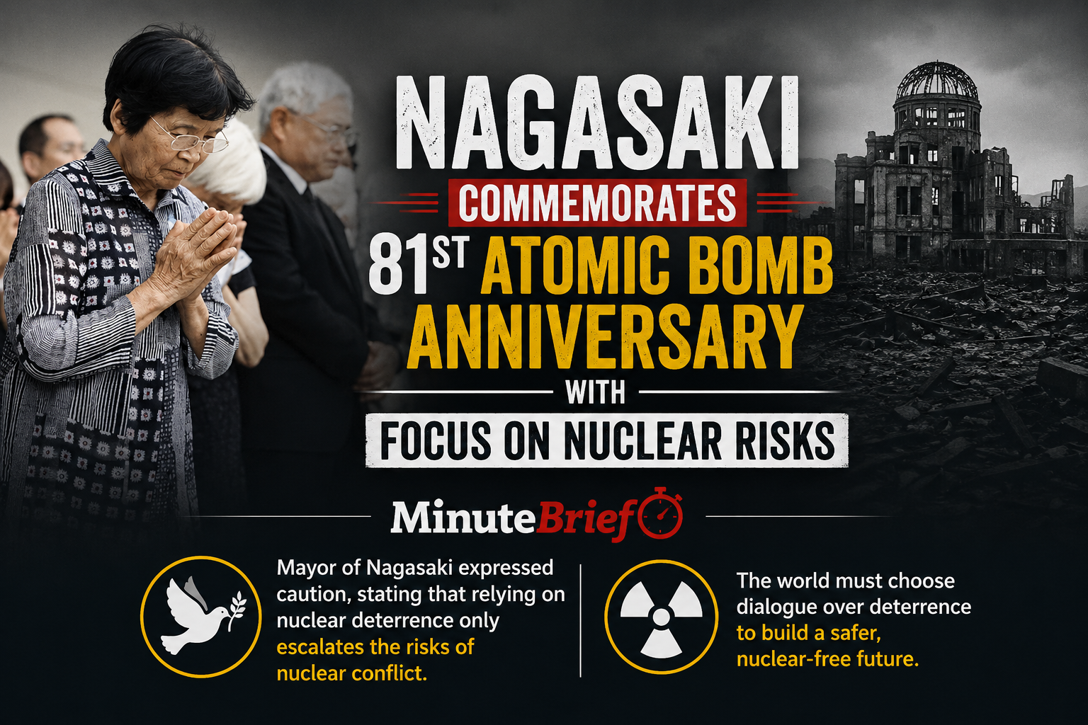 Nagasaki Commemorates 81st Atomic Bomb Anniversary With Focus on Nuclear Risks