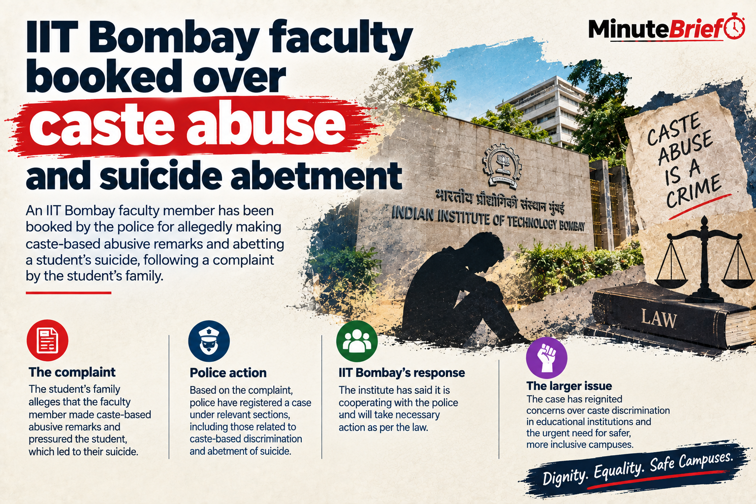IIT Bombay faculty booked over caste abuse and suicide abetment