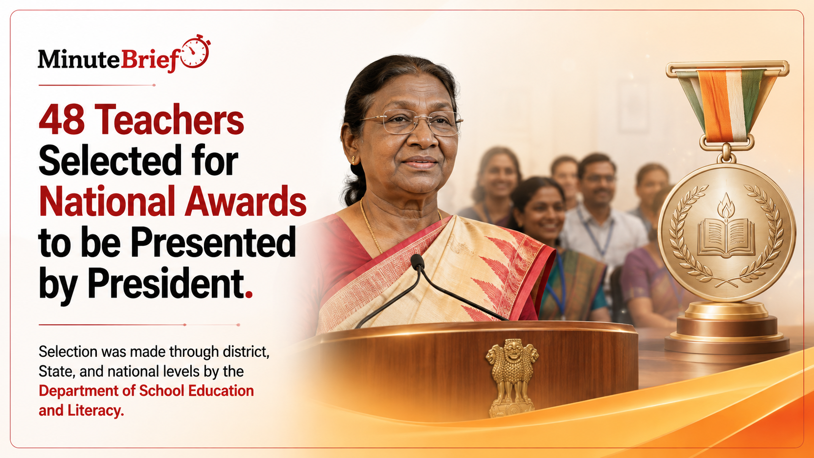 48 Teachers Selected for National Awards to be Presented by President