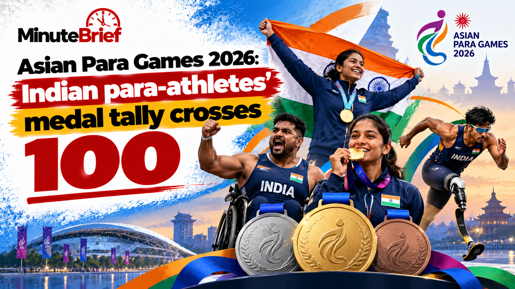 Asian Para Games 2026: Indian para-athletes’ medal tally crosses 100