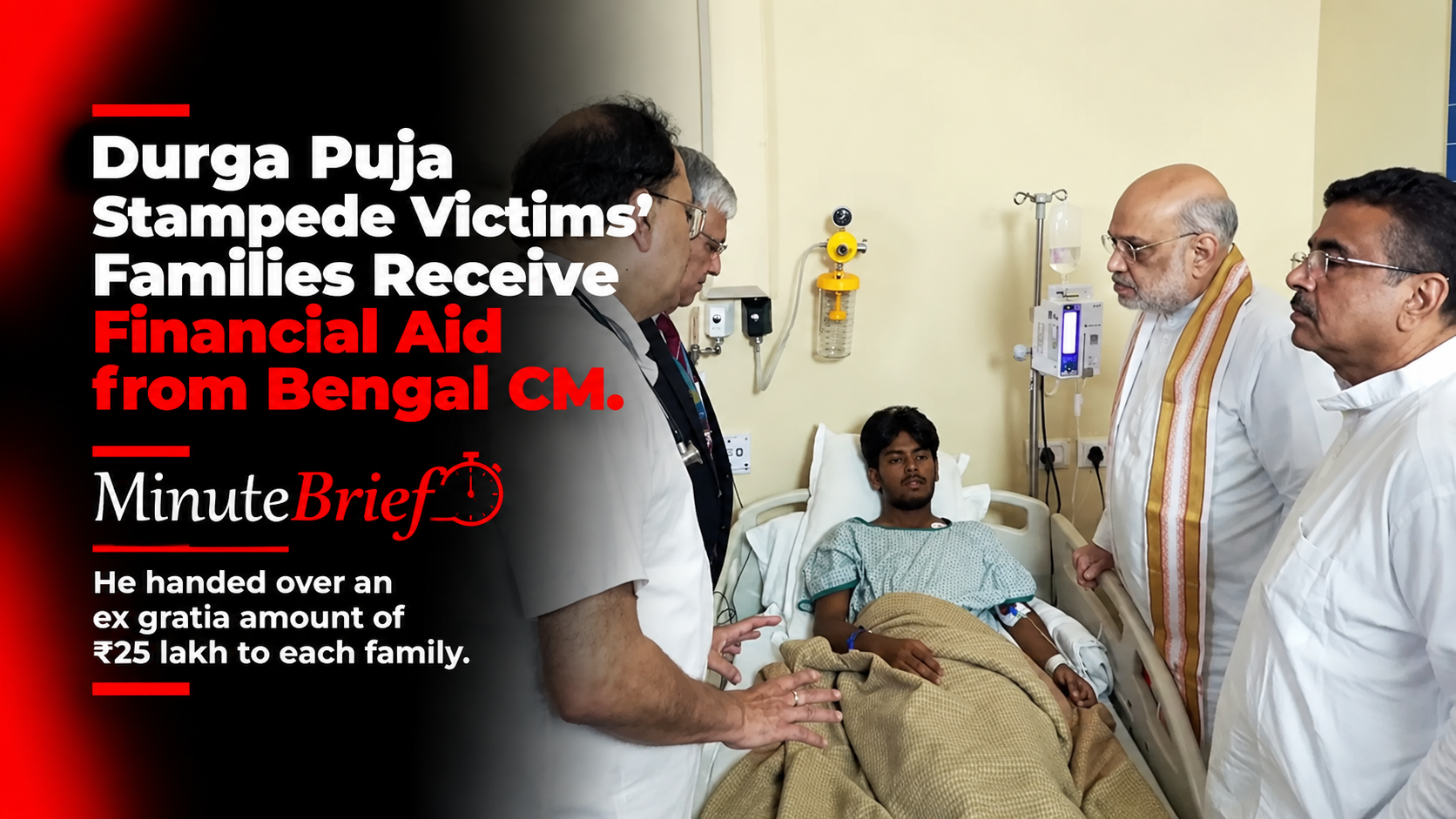 Durga Puja stampede victims' families receive financial aid from Bengal CM