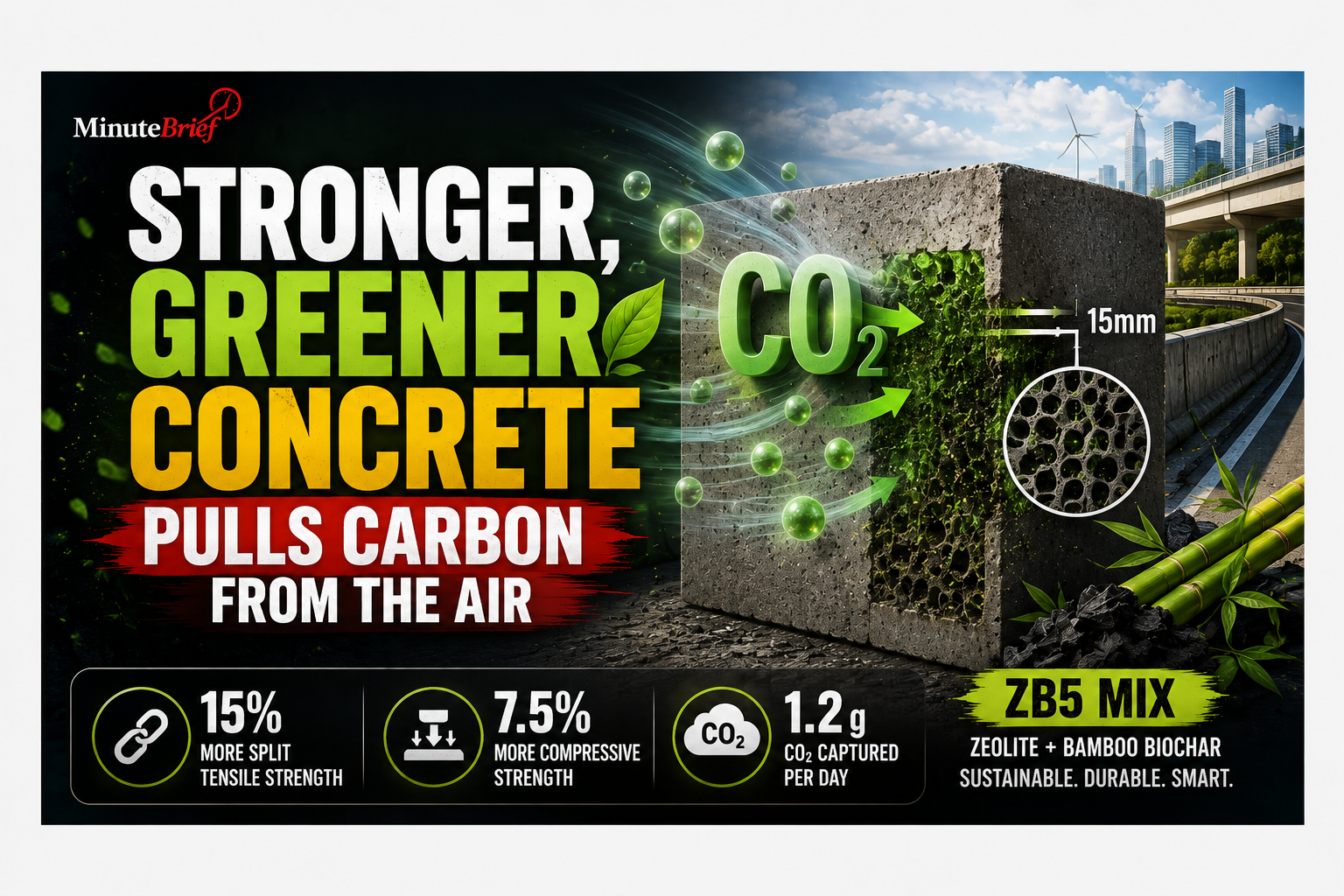 Stronger, Greener Concrete Pulls Carbon from the Air
