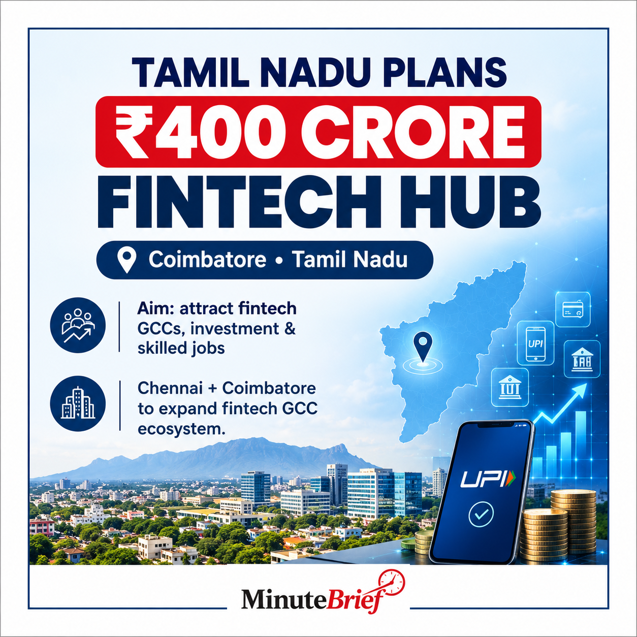 T.N. government plans GCCs in fintech for Coimbatore, Chennai