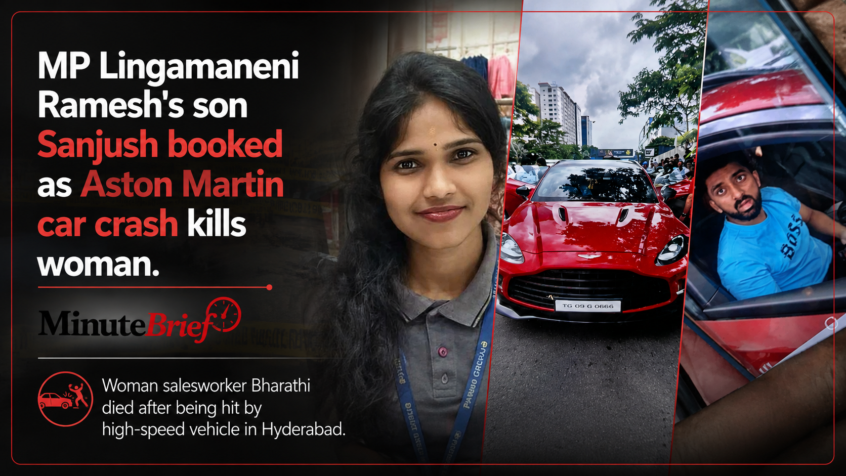 MP Lingamaneni Ramesh's son Sanjush booked as Aston Martin car crash kills woman