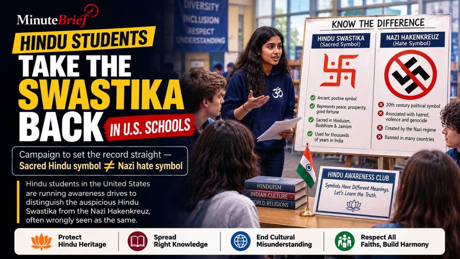 Hindu Students Urge US Schools to Differentiate Swastika Symbols