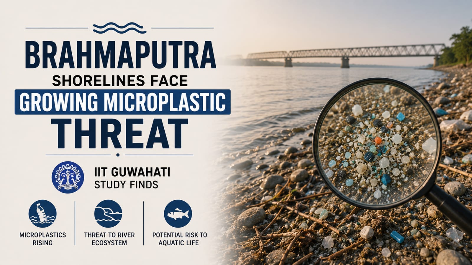 Brahmaputra Shorelines Face Growing Microplastic Threat, IIT Guwahati Study Finds
