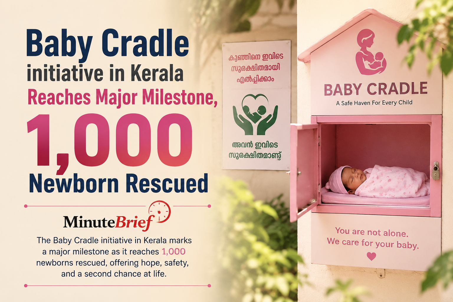 Kerala’s Baby Cradle Scheme Reaches Milestone by Rescuing 1,000th Infant Since 2002