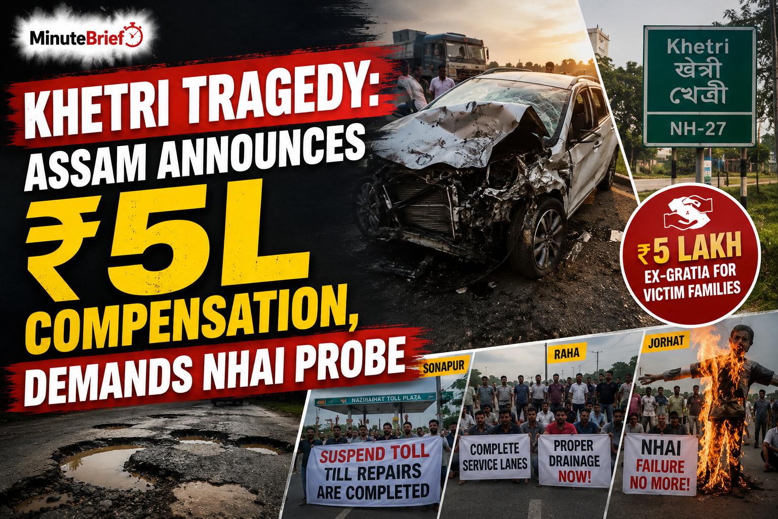 Khetri Tragedy: Assam Announces ₹5L Compensation, Demands NHAI Probe