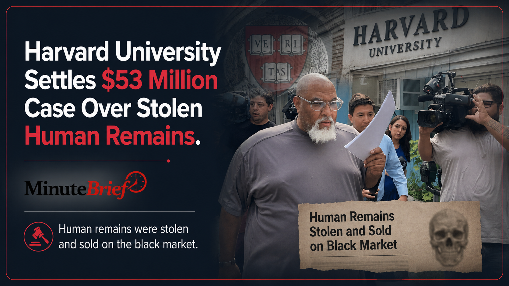 Harvard University Settles $53 Million Case Over Stolen Human Remains