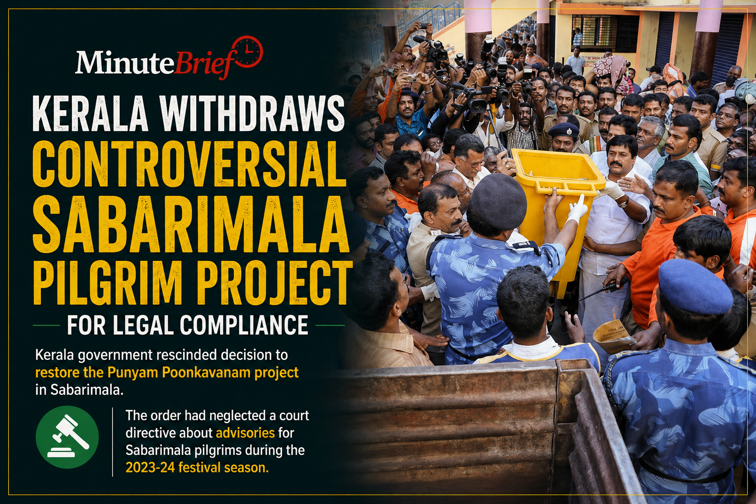 Kerala Withdraws Controversial Sabarimala Pilgrim Project for Legal Compliance