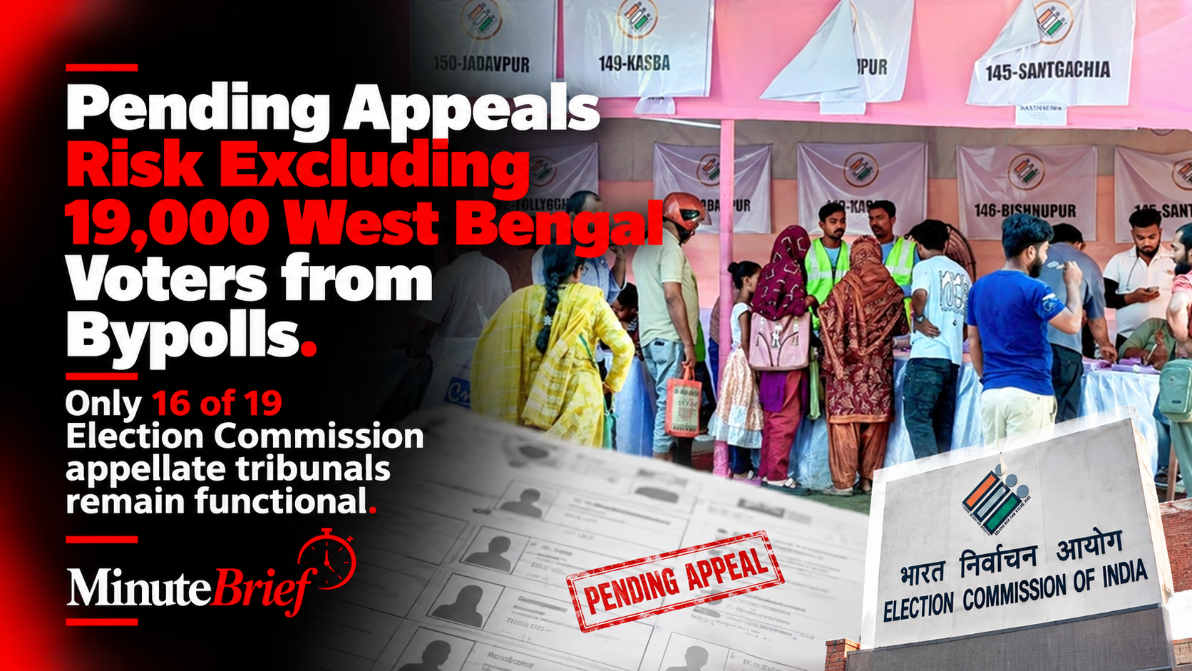 Pending appeals risk excluding 19,000 West Bengal voters from bypolls