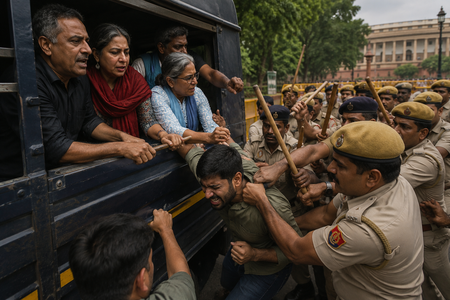 Cockroach Janta Party Alleges Police Brutality During Parliament Protest