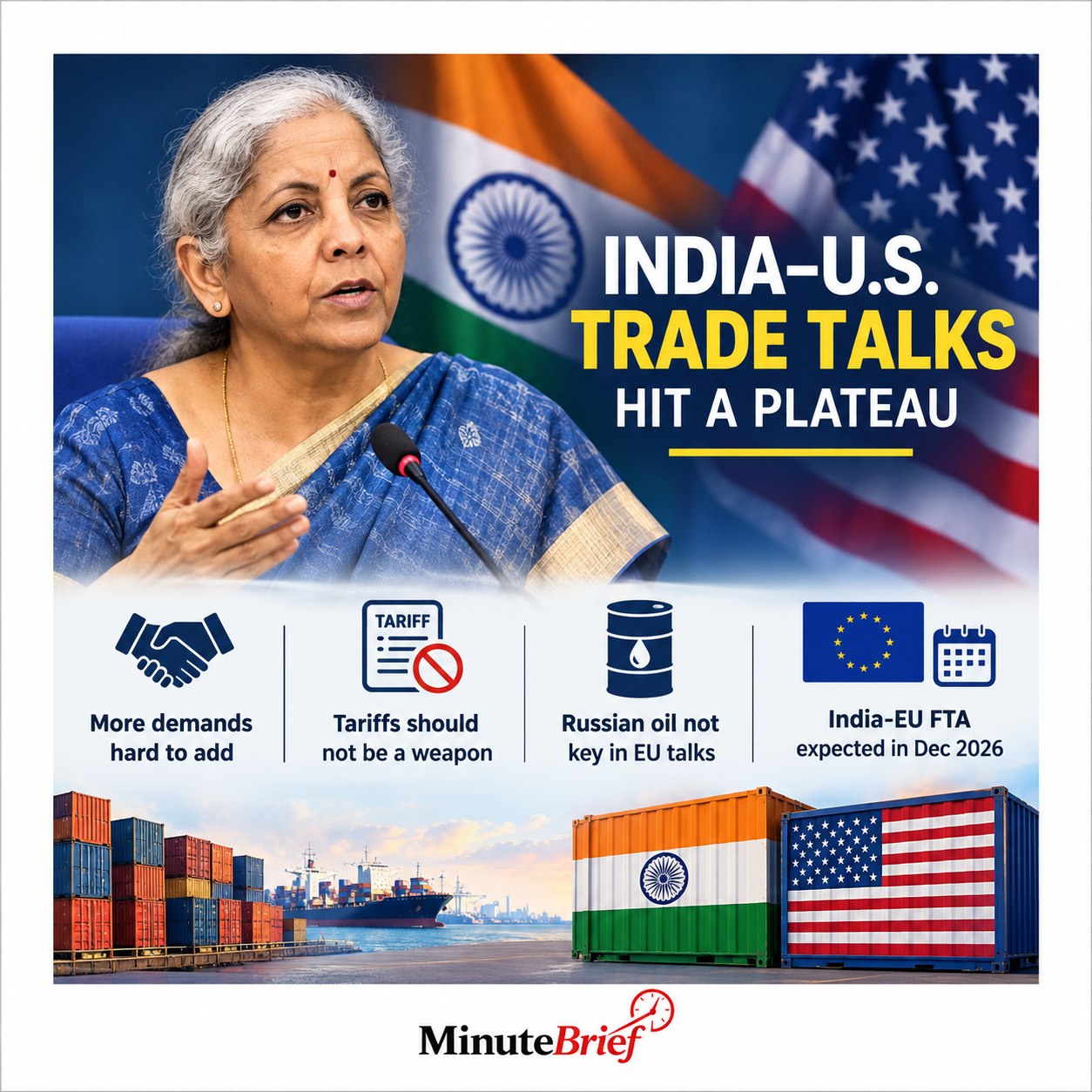 India-US Trade Talks Stall as Further Concessions Remain Elusive