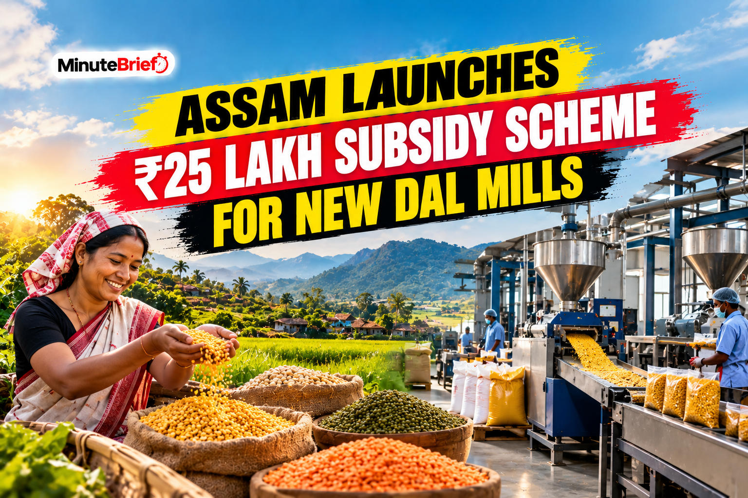 Assam Launches ₹25 Lakh Subsidy Scheme for New Dal Mills