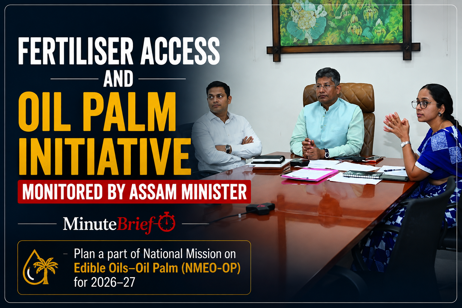 Fertiliser Access and Oil Palm Initiative Monitored by Assam Minister