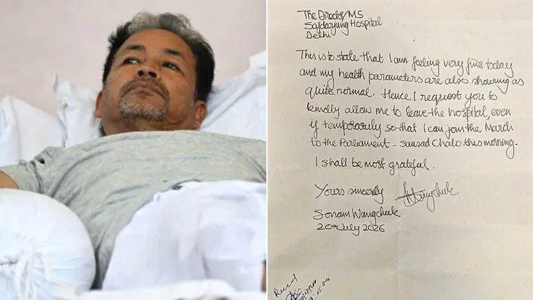 Activist Sonam Wangchuk Requests Hospital Leave to Join Parliament March