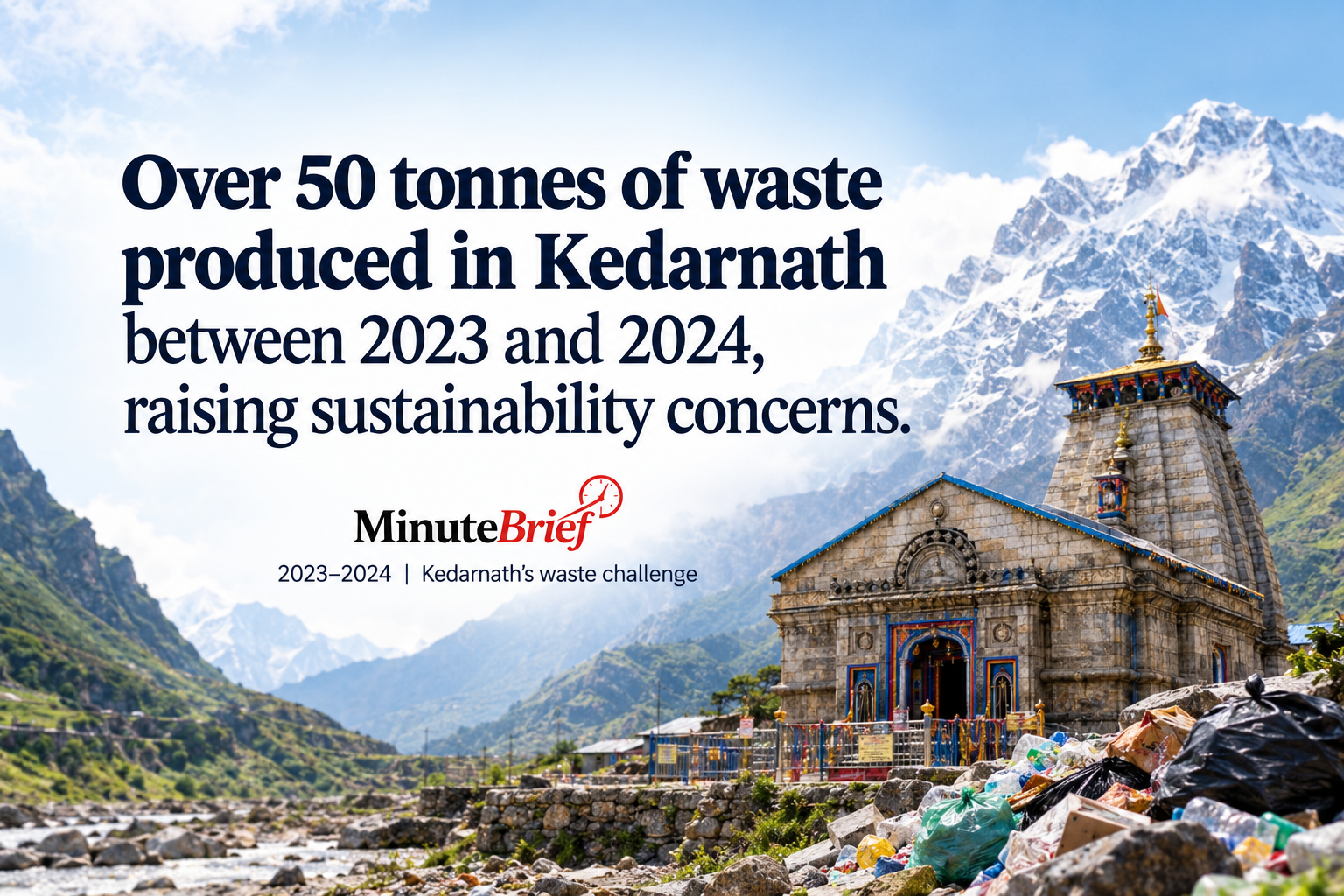 Environmental Challenges Mount as Kedarnath Records Over 50 Tonnes of Waste in Five Months