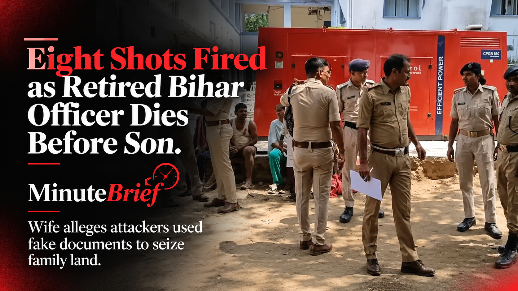 Eight Shots Fired as Retired Bihar Officer Dies Before Son