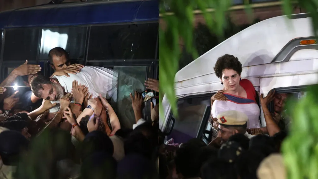 Rahul Gandhi, Priyanka Gandhi Detained as Anti-CEC Protest Ends in Standoff
