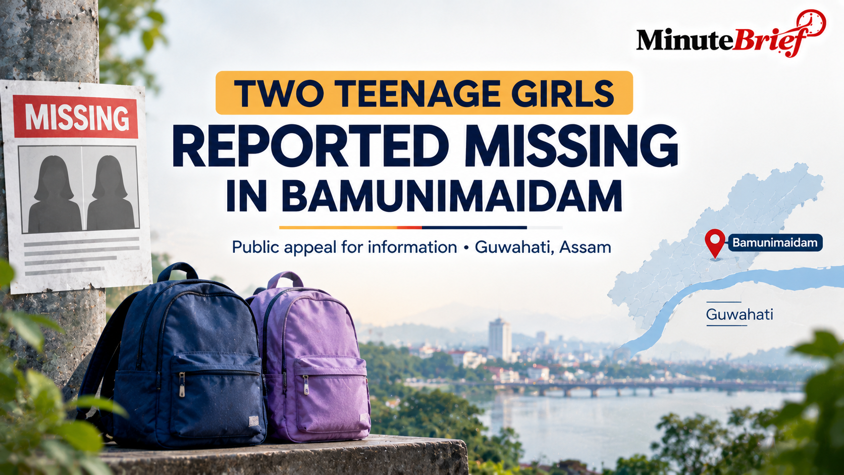 Urgent Public Appeal: Two 14-Year-Old Girls Reported Missing in Guwahati’s Bamunimaidam Area