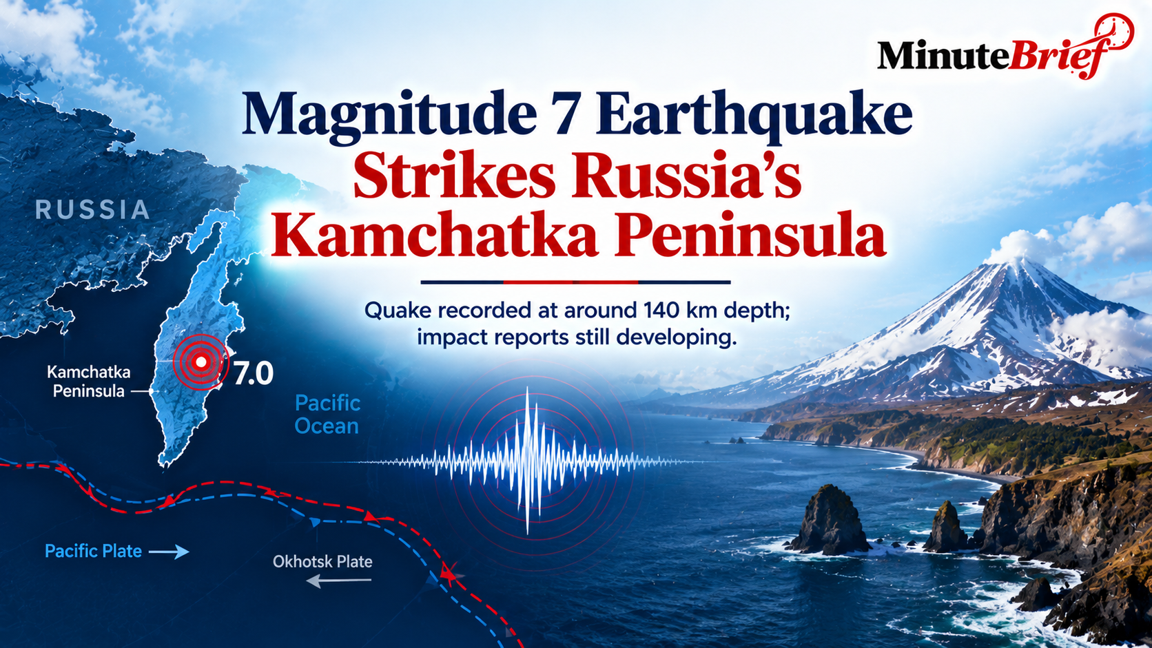 Strong 7.0 Earthquake Shakes Kamchatka Peninsula in Russia