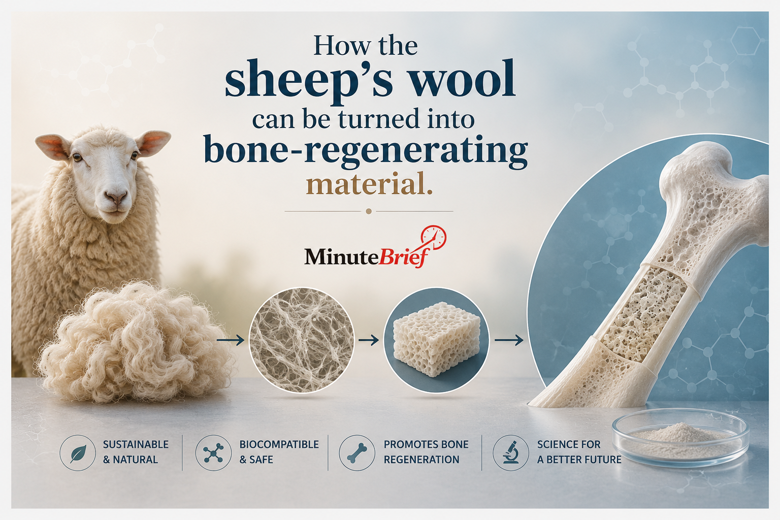 How a sheep’s Wool can be Turned into Bone-Regenerating Material?