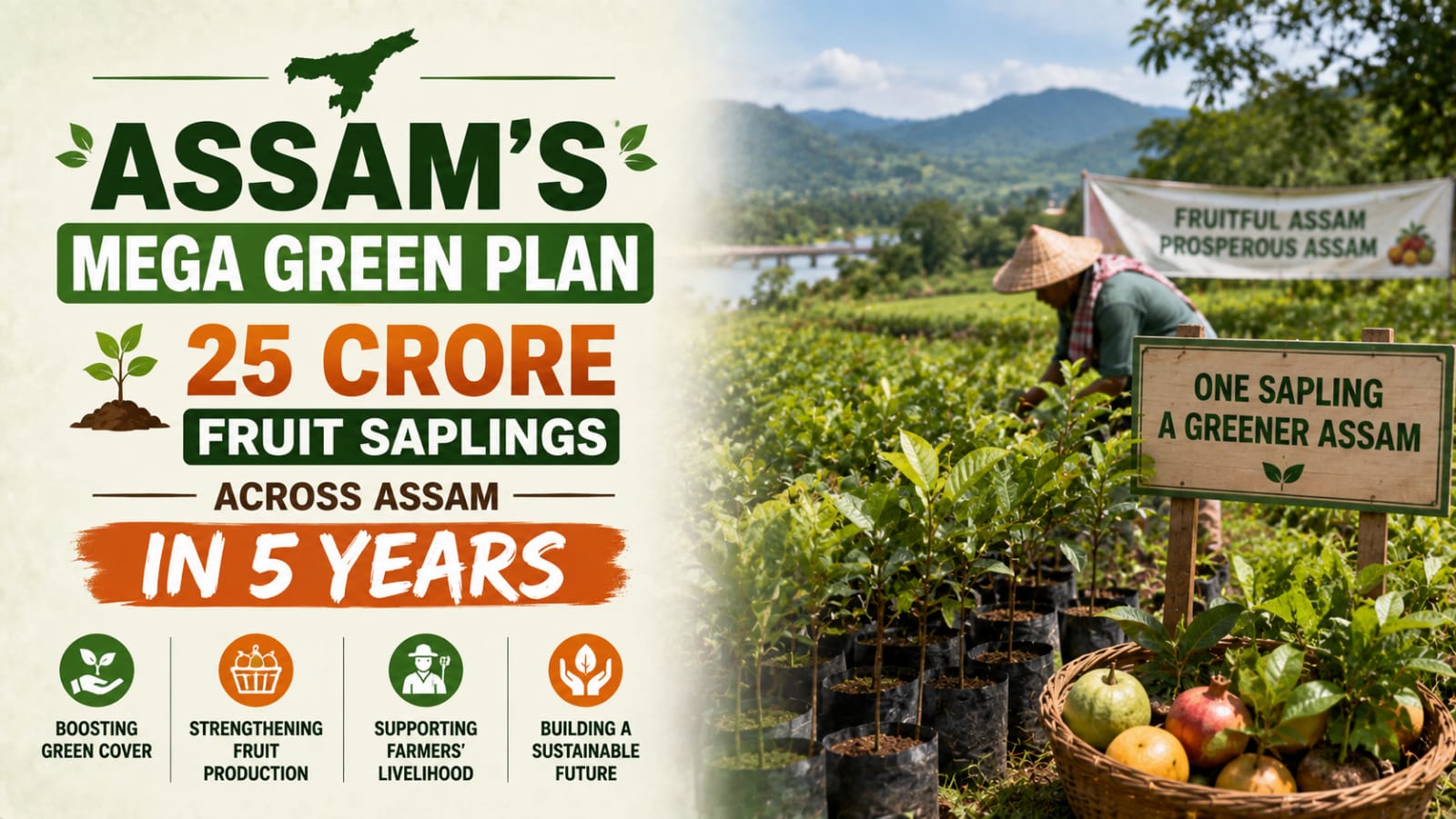 Assam Govt Plans 25 Cr Fruit Sapling Drive Across State Over 5 Years