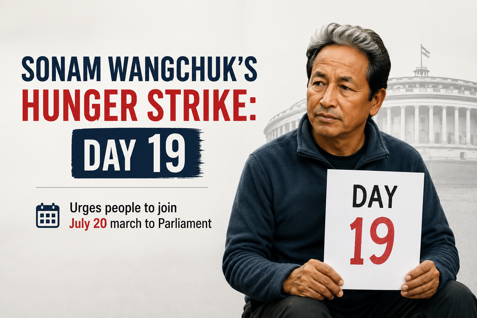 Sonam Wangchuk persists in hunger strike despite health concerns