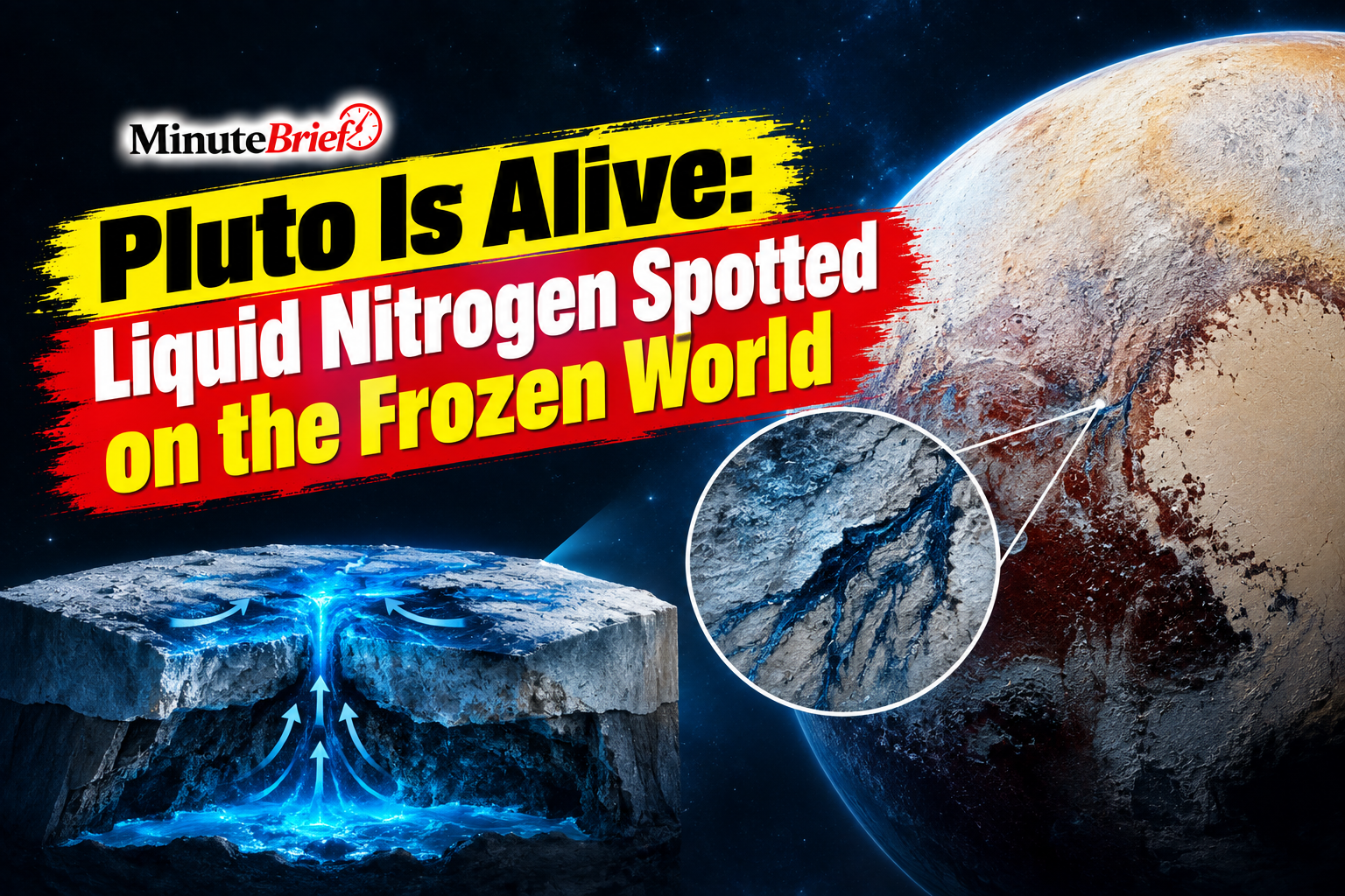 Pluto Is Alive: Liquid Nitrogen Spotted on the Frozen World