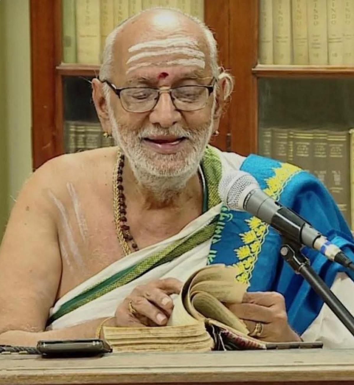 Renowned Sanskrit scholar Mahamahopadhyaya R. Krishnamurthy Shastri passes away in Chennai