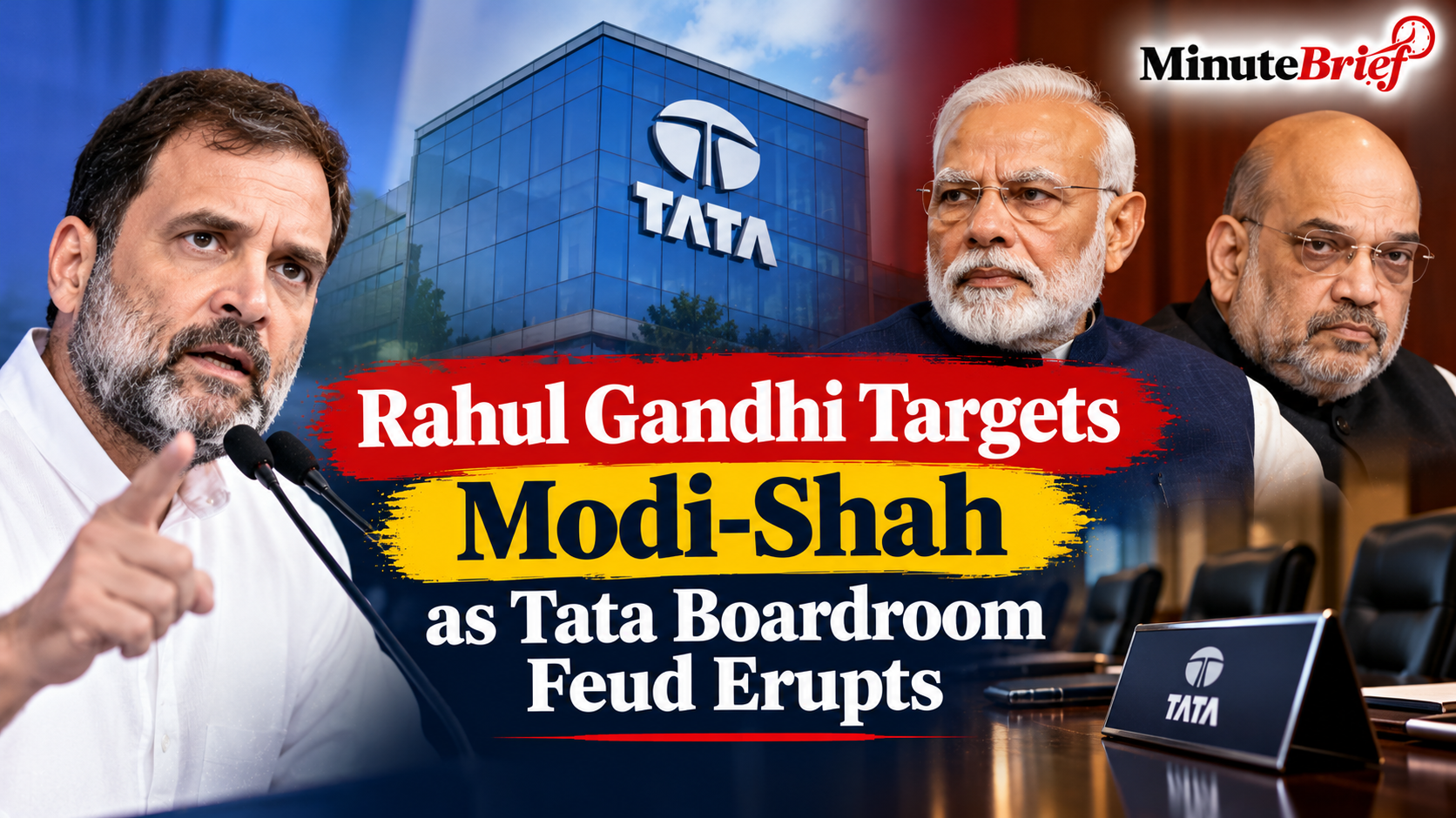 Rahul Gandhi Criticises Modi, Shah Over Tata Boardroom Feud