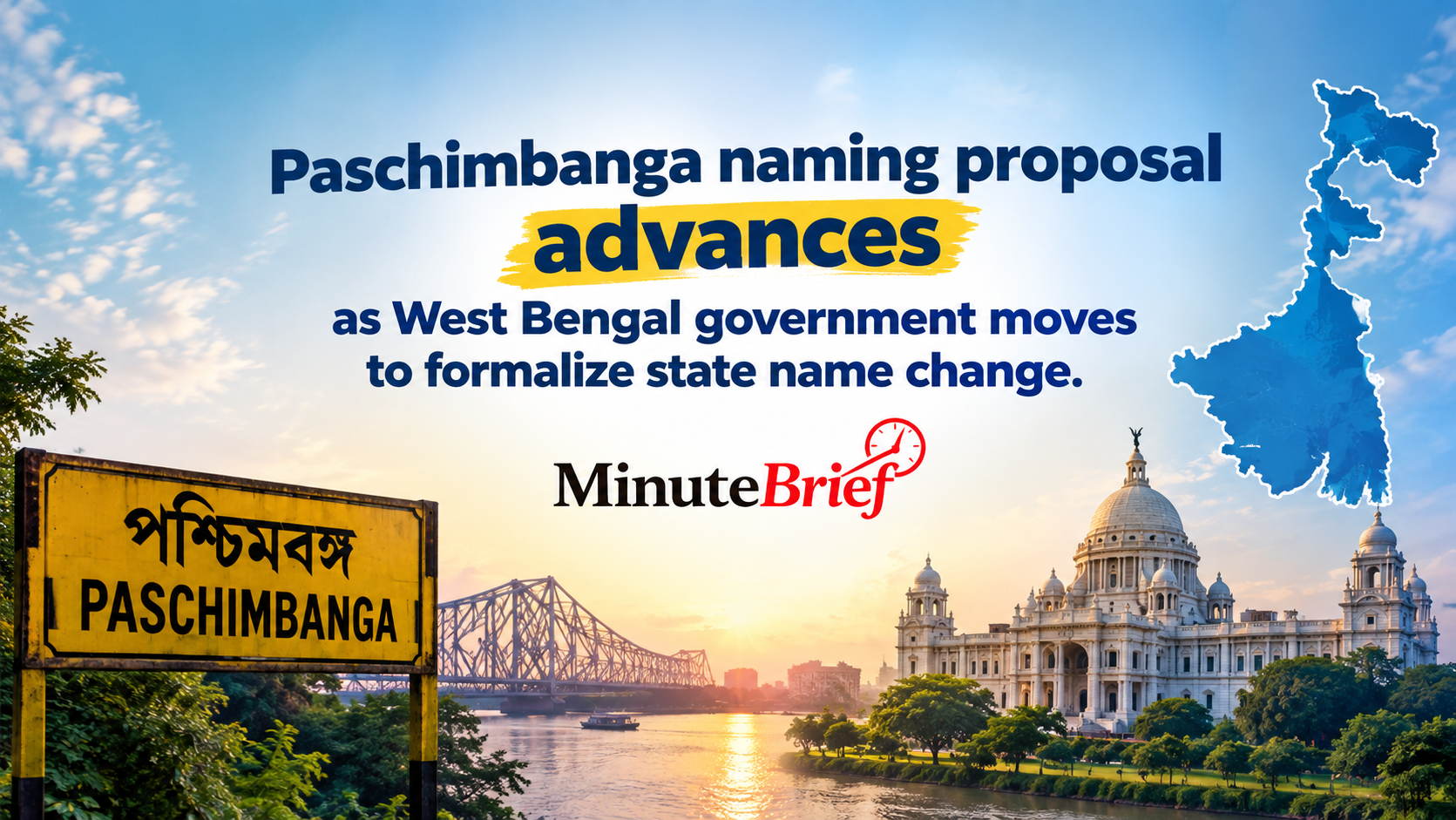 Govt Plans Paschimbanga as Uniform Name for West Bengal State