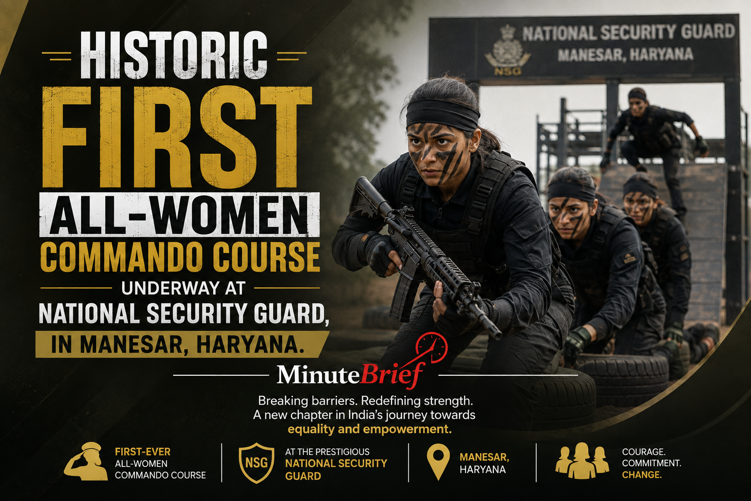 First all-women commando course Launched at National Security Guard in Haryana