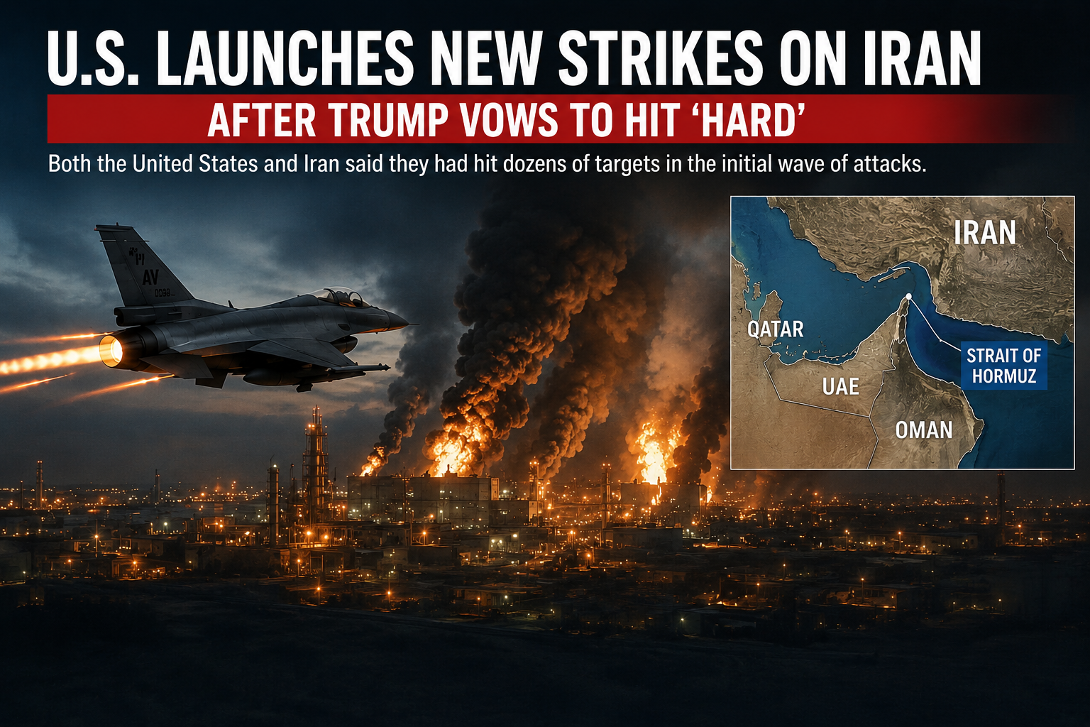 US Launches Fresh Strikes on Iran Following Trump’s Aggressive Stance