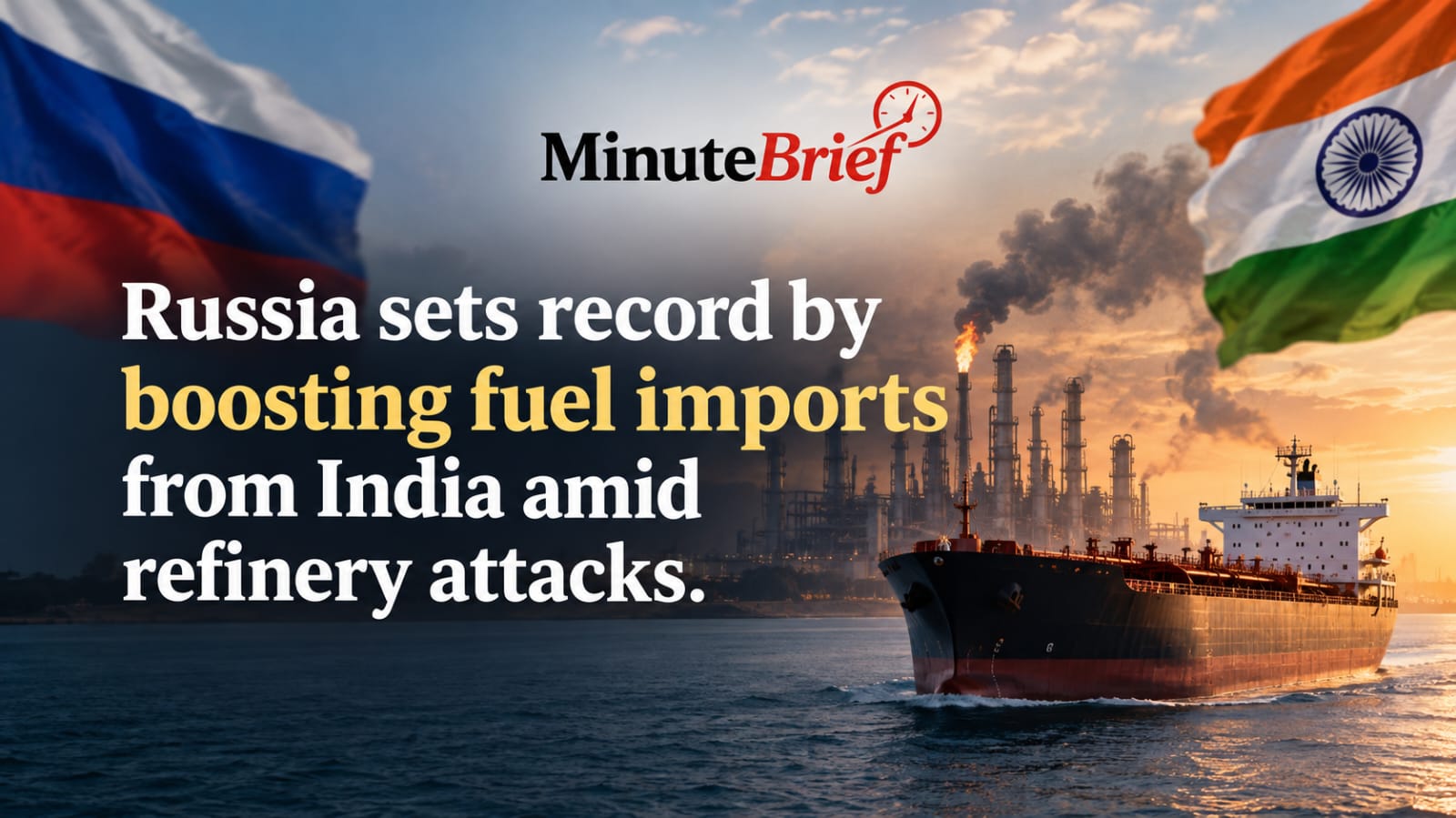 Record Fuel Shipments Flow from India to Russia as Ukrainian Drone Strikes Disrupt Refineries