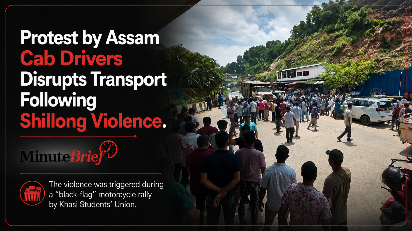 Protest by Assam Cab Drivers Disrupts Transport Following Shillong Violence
