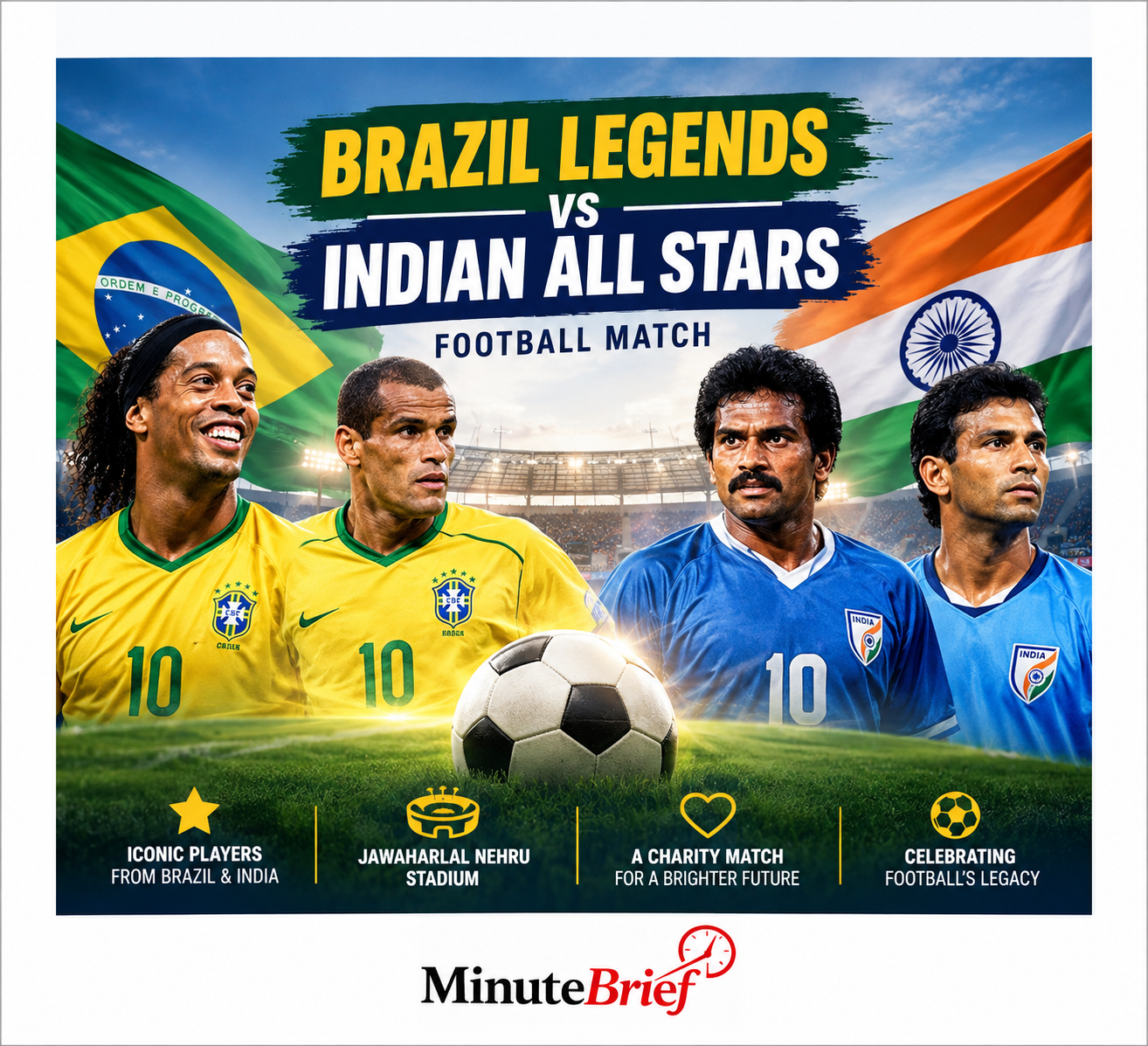 Brazil Legends and Indian All Stars to rekindle football magic