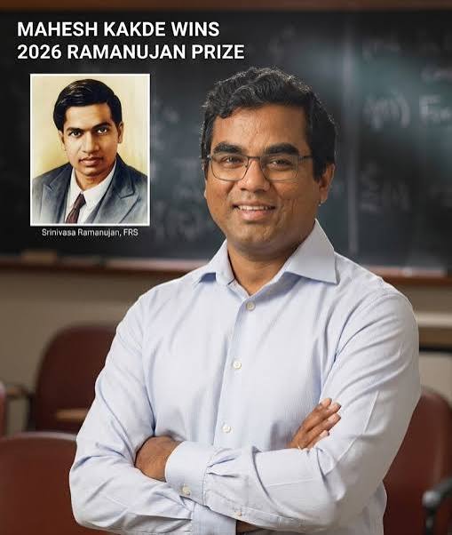 Indian Mathematician Mahesh Kakde Awarded Prestigious 2026 Ramanujan Prize
