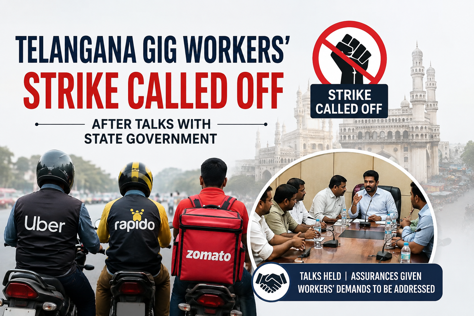 Telangana cabbies, gig workers call off strike after talks