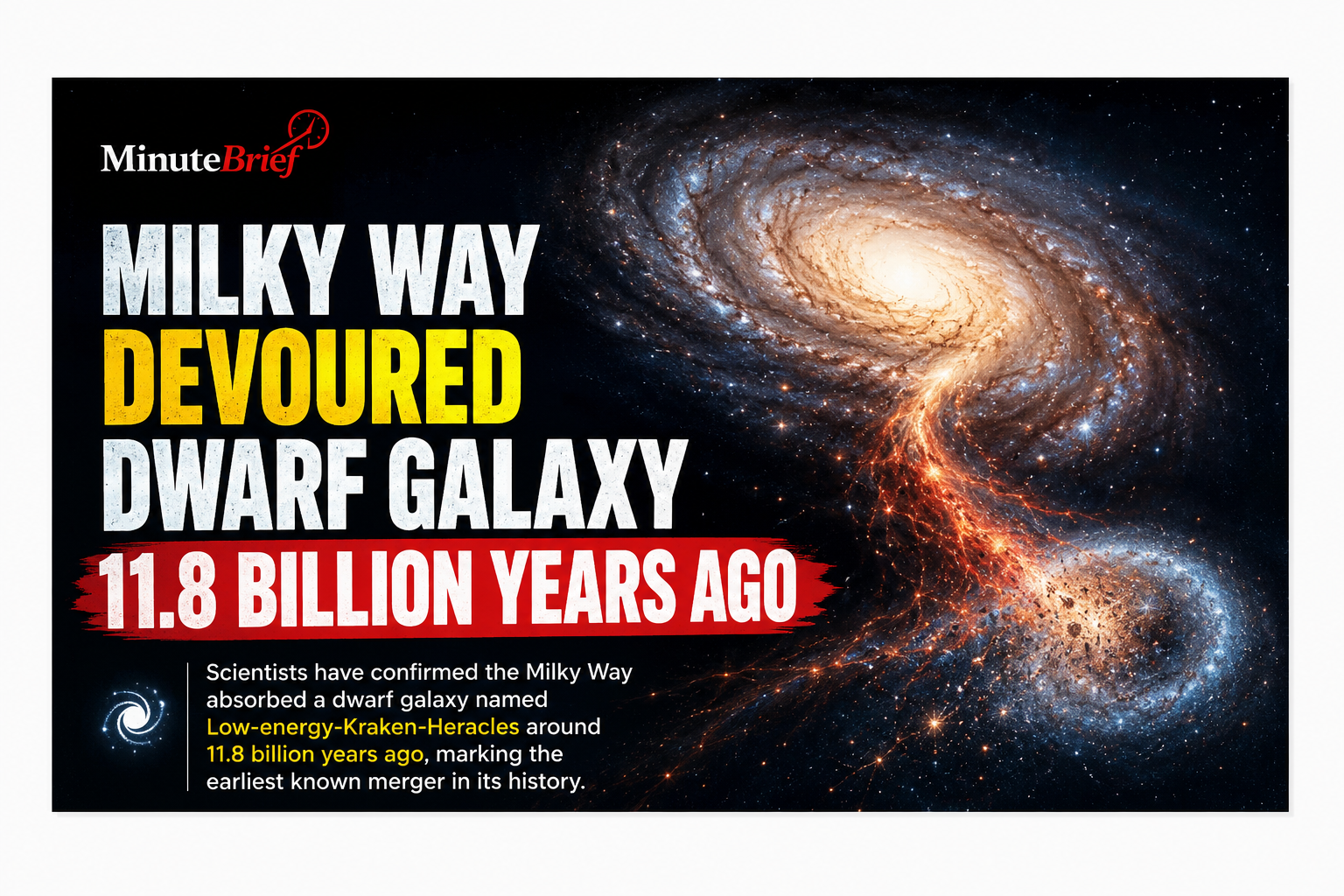 Milky Way Devoured Dwarf Galaxy 11.8 Billion Years Ago