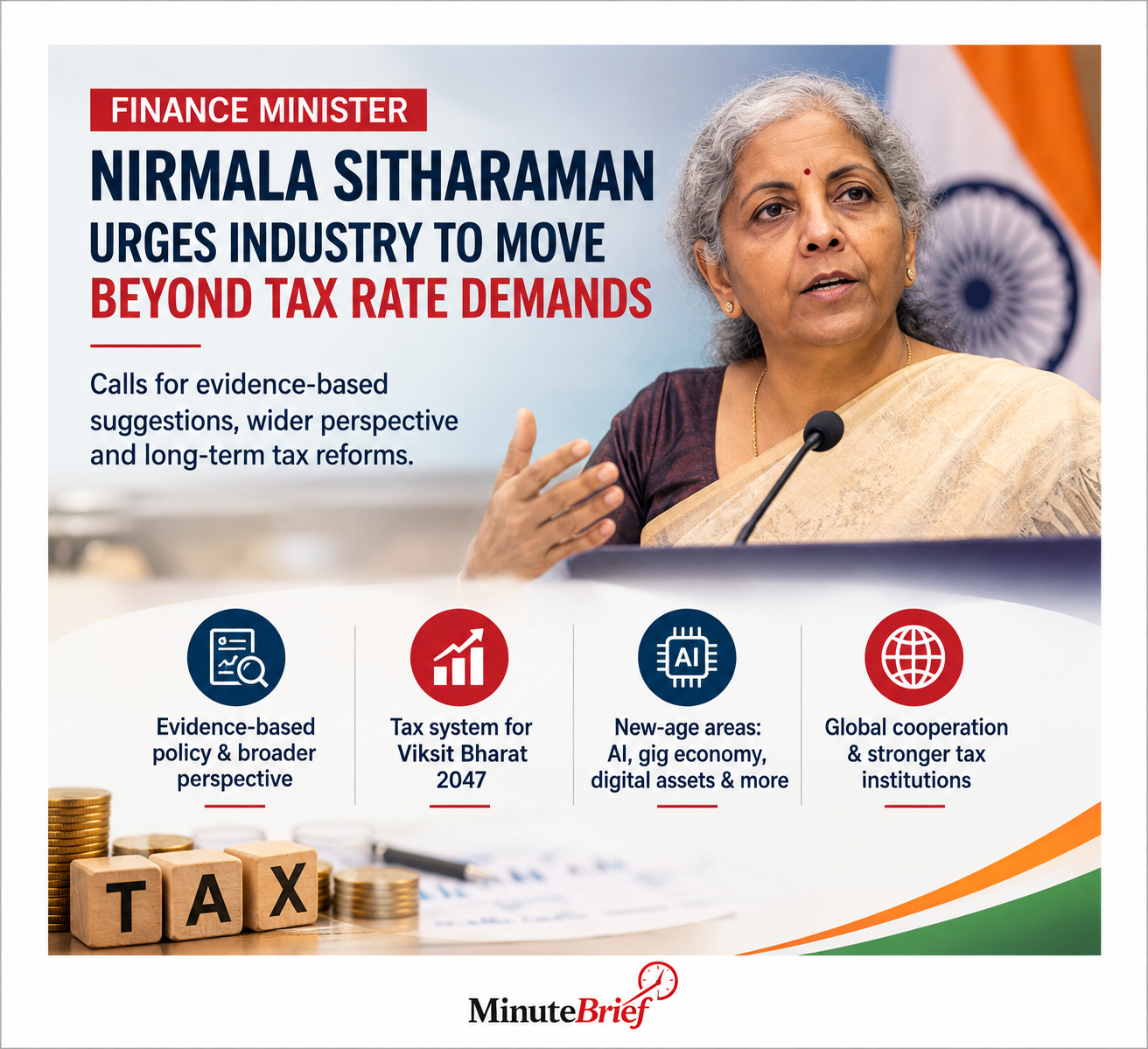 Finance Minister Calls for Evidence-Based Tax Policy and Stronger Compliance
