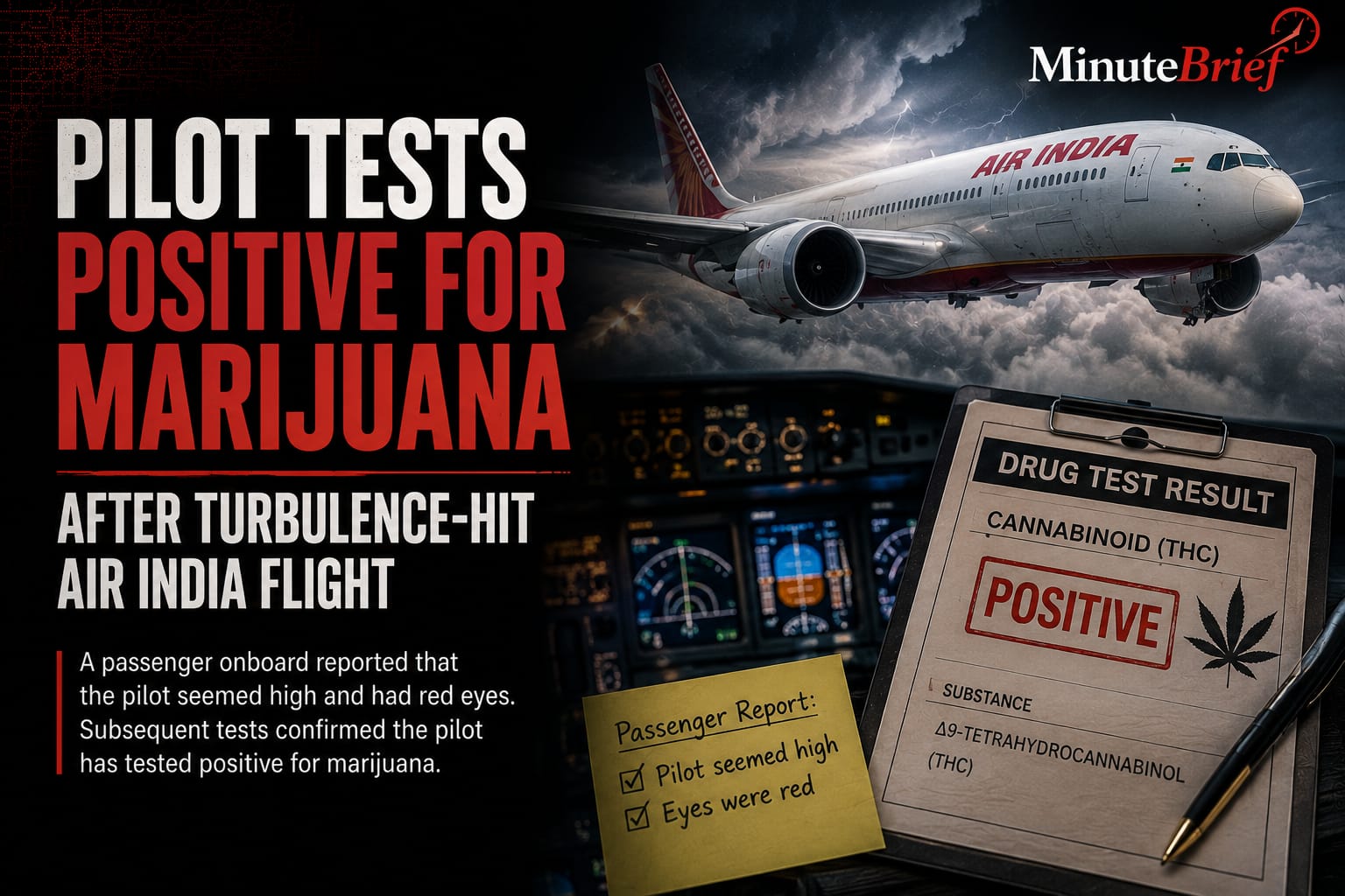 Air India Pilot Tested Positive for Marijuana After Turbulence Flight