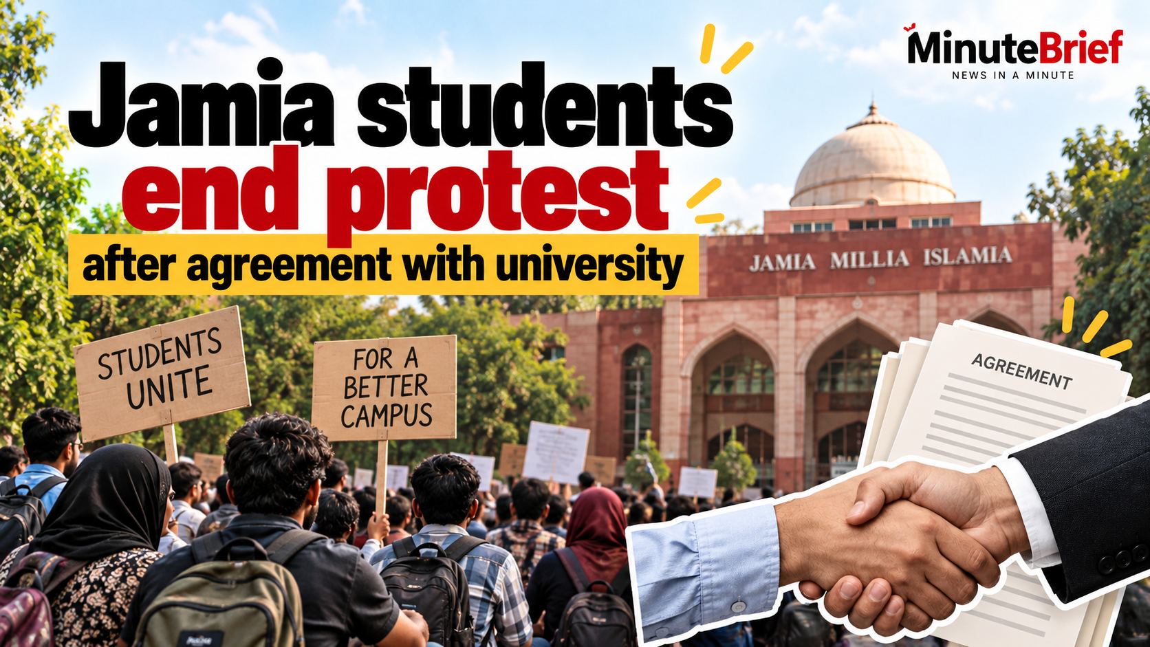 Jamia students end protest after agreement with university