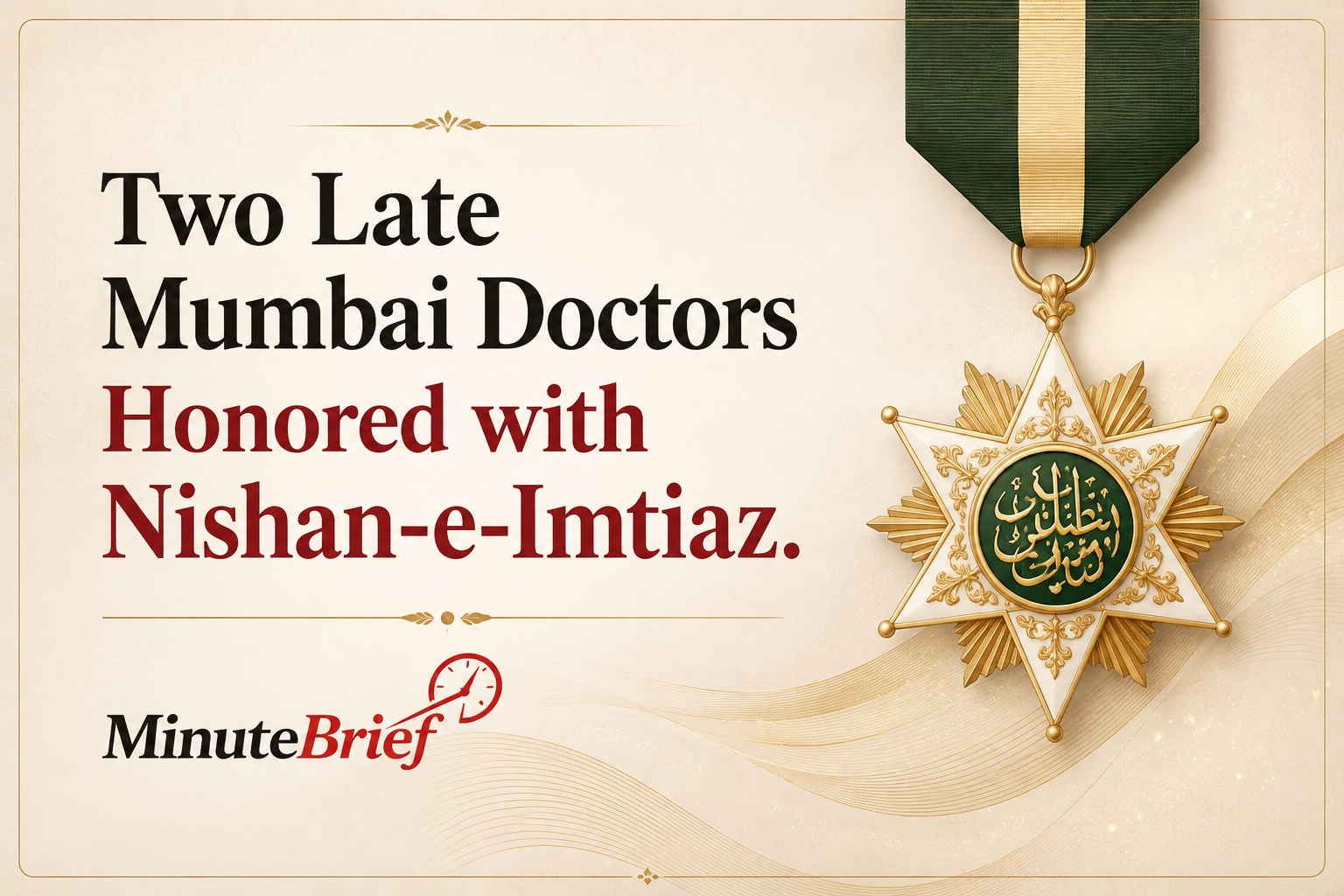 Nishan-e-Imtiaz Awarded To Mumbai Doctors for Crucial Role in Keeping Muhammad Ali Jinnah's Health Secret in 1947