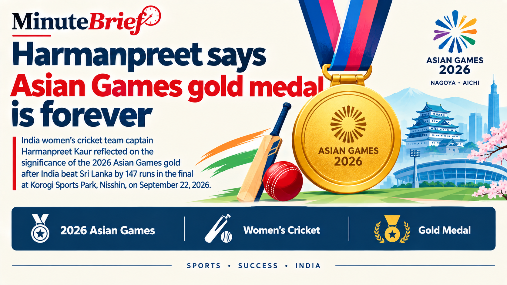 Harmanpreet says Asian Games gold medal is forever