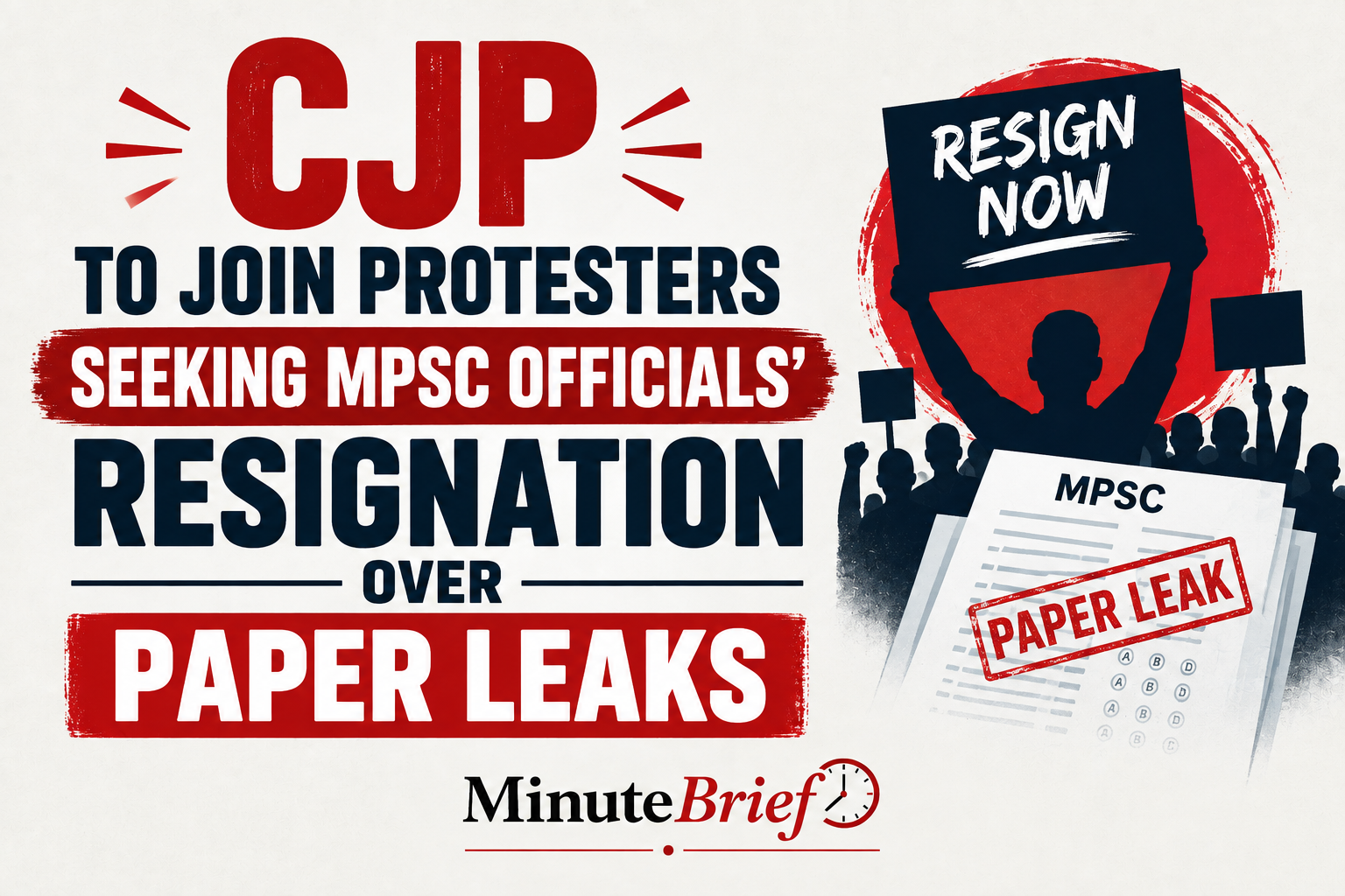 CJP to join protesters seeking MPSC officials' resignation over paper leaks
