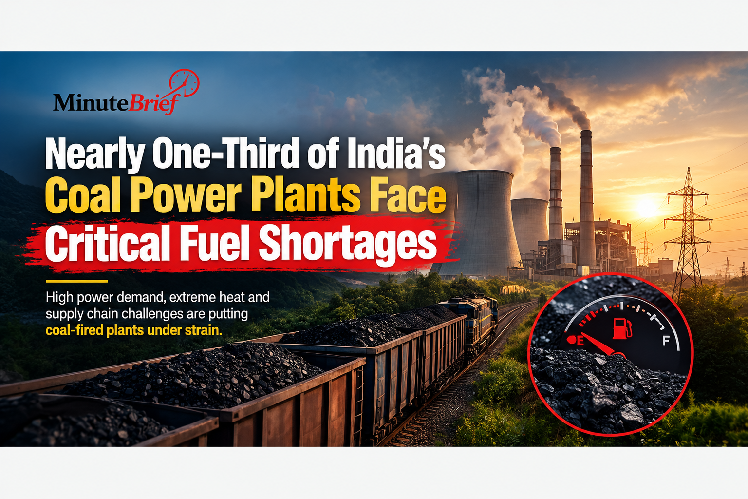 Nearly One-Third of India's Coal Power Plants Face Critical Fuel Shortages