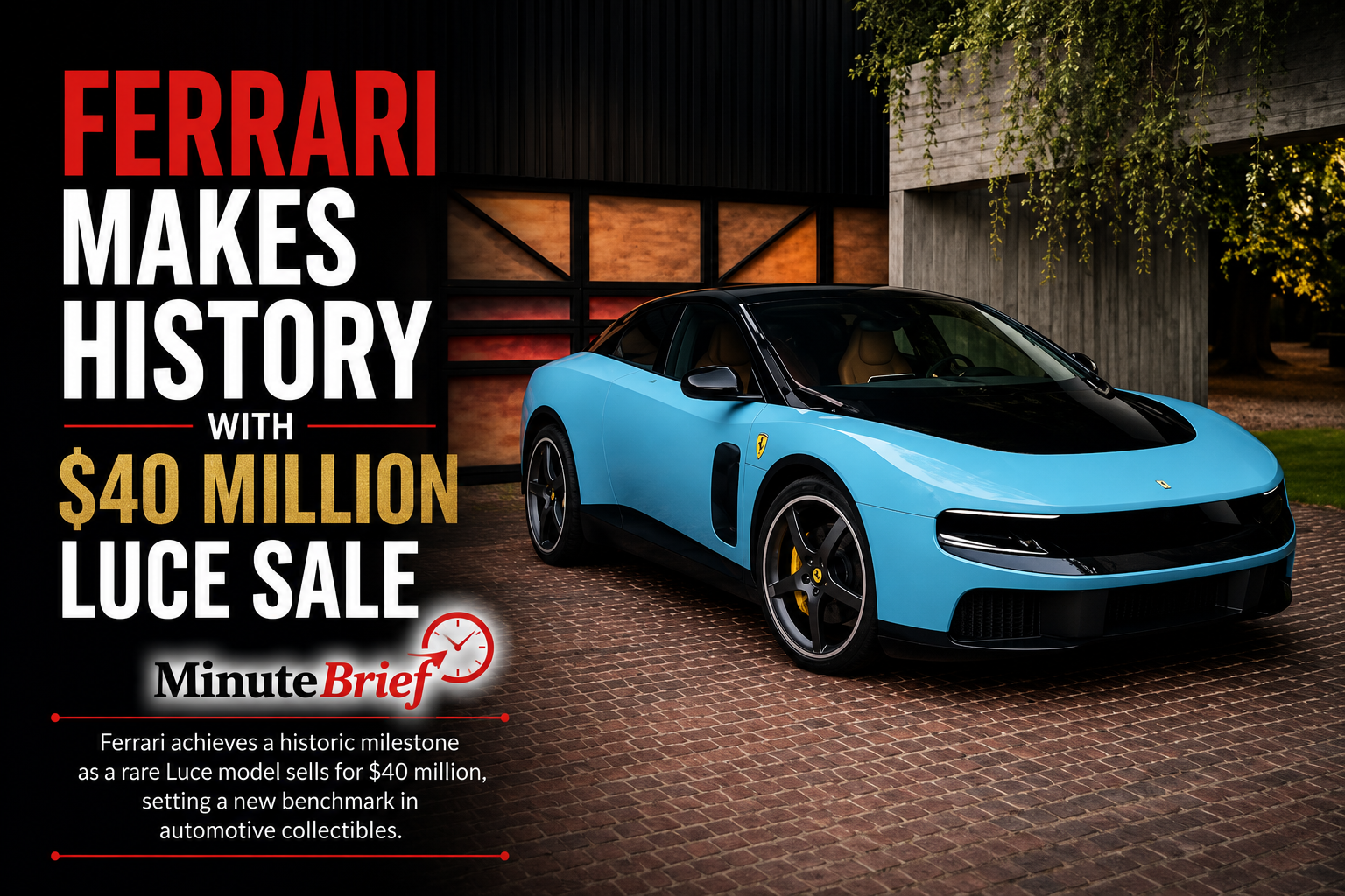Ferrari's First Electric Vehicle Luce Sells for Record $40 Million